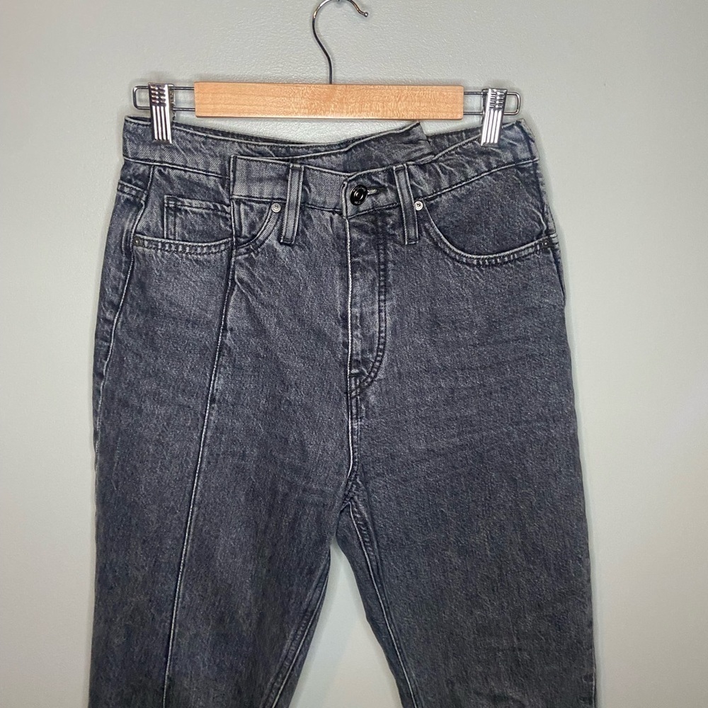 Hudson Jeans High Rise Straight Leg Jeans in Washed Black - Picture 5 of 10